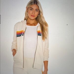 Aviator Nation 5 Stripe Hoodie - Size XS